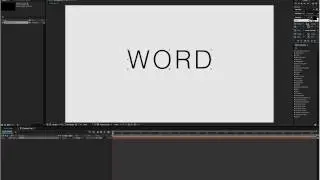 Using The Character Tool In After Effects