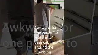 Install the sink cabinet with water & waste lines #rvlife #rvlifestyle #rvliving #vanlife #motorhome