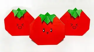 【折り紙】簡単 トマトの折り方🍅How to make tomato #トマト#टमाटर#tomato#tomat#помидор#토마토#番茄#折り方#おりがみ#origami#摺紙#종이#DIY