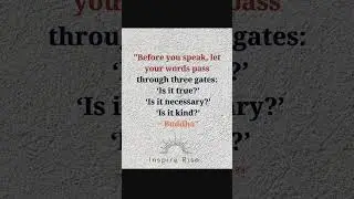 The Three Gates of Wise Speech | Buddha&rsquo;s Timeless Wisdom 🪷 #successmindset