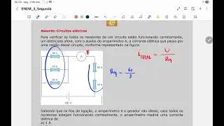 Circuito el&eacute;trico simples - associa&ccedil;&atilde;o e lei de Ohm