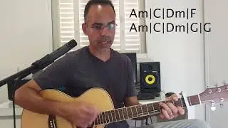 נחכה לך - שיעור גיטרה - נתן גושן וישי ריבו - גרסה קלה