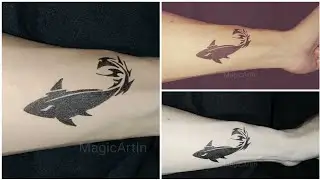 How to draw TATTOO SHARK part 3 | TATTOO DESIGNS
