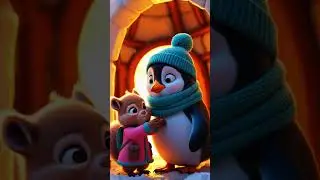 🐧❄️ Penguin&rsquo;s Brave Rescue | Heartwarming Winter Friendship 🐿️💖|SASHVIKA'S STORY WORLD #shorts