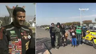الرحال عمر الخلف ابن حائل.. يتجول بين دول العالم بواسطة دراجته