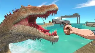 Adventure on the dock and underwater - FPS Avatar vs all Animals - Animal Revolt Battle Simulator