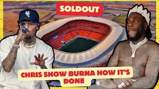 Chris Brown Push Burna Boy Aside, Sellout FNB stadium in South Africa