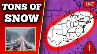 🔴 BREAKING Winter Storm Update - HUGE SNOW INCREASE & Ice Storm Coming - With LIVE Storm Chasers