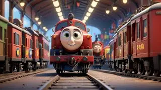 Five Tiny Trains Zoom and Zoom | Fast Train Song for Kids | Nursery Rhymes and Preschool Learning