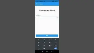 Project:- Authentication via otp using firebase and flutter