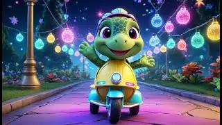 Twinkle Turtle's Magic Scooter | Sparkly Scooter Song for Kids | Magical Turtle Adventure Rhyme