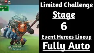 Lords mobile Barbarian Limited Challenge Stage 6 Fully Auto|Barbaric Journey Stage 6 Fully Auto