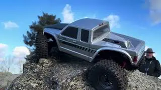 Armin`s Axial SCX III Coyote during mountain climbing at M&uuml;nzenberg Steinberg