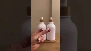 MaisoNovo White Bamboo Soap Dispenser with Bamboo or Concrete tray.