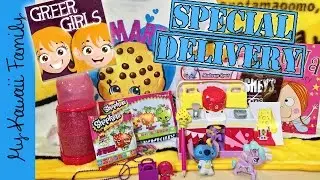 Special Delivery GreerGirls Shopkins Surprise Package!! Blind Bags Shopkins Makeup Spot