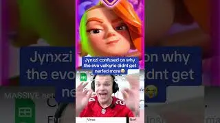 #jynxzi #reacts #clashroyale #valkyrie #evolution #nerf