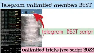 HOW To telegram unlimited members add script free Telegram channel  #telegram script BEST #telegram
