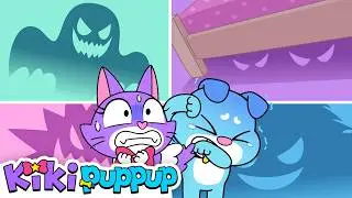 BOO! Spooky Shadow Monster 👻 | +Compilation | Animal Cartoon for Kids | Kikipuppup Nursery Rhymes