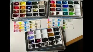 BOOYEE Empty Watercolor Palette Paint Tin Case Starry Night with 20pcs Full Pans Carrying Mag Review