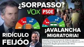 &iquest;SORPASSO de VOX AL PSOE? RID&Iacute;CULO de FEIJ&Oacute;O CONTRA ABASCAL y AVALANCHA MIGRATORIA en ESPA&Ntilde;A!