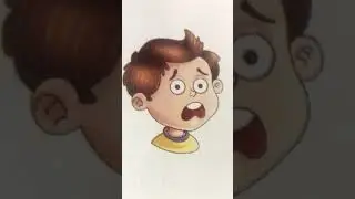 #shorts how to draw worried face.