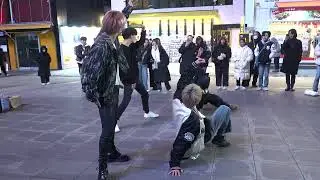 240209 kpop cover dance team ONE OF - Cherry Bomb/Kick It (NCT 127) busking
