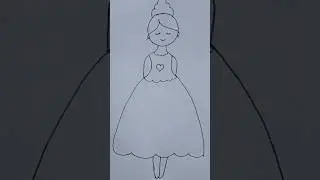 cute girl drawing ❤️ #drawing #doll #art #trending #reels