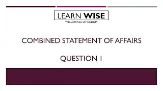 Question 1 on Combined Statement of Affairs: Fundamentals of Accounting Series