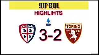 CAGLIARI-TORINO 3-2 Highlights 24-25 ( VIOLA, SANABRIA,LINETTY, PALOMINO, COCO (A) Goal) #highlights