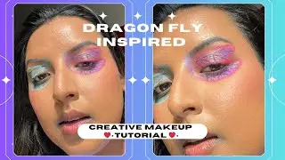 DRAGON FLY INSPIRED | COLORFUL MAKEUP TUTORIAL | ❤︎⋄⋆step by step eyeshadow tutorial ⋆&sdot;❤︎