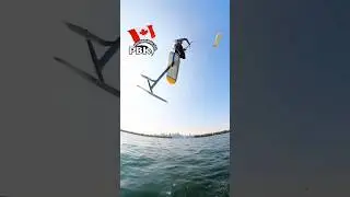 Kitefoiling Kitesurfing Lessons in Toronto. Great City View! PBKiteboarding.com #kiteboarding