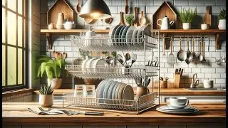 🍽️ Best Dish Drainer Rack | KitchenAid Large Capacity,Full Size, Rust Resistan Dish Rack 🍽️