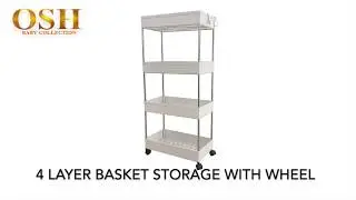 How to assembly 4 layer basket storage rack
