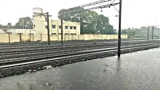Heavy Downpour - Track under Water | Howrah EMU Carshed. West Bengal