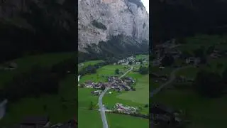 SWISS ALPS Dron Shot _ Lauterbrunnen SWITZERLAND _ ASTONISHING Spring