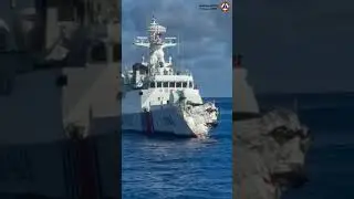 WATCH: The forecastle of China Coast Guard vessel 3104 was severely damaged after it collided...