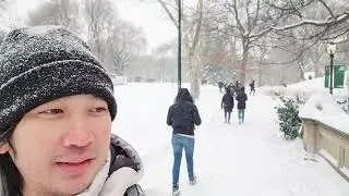 New York Central Park Winter Season | Ating Libutin | Pinoy Abroad | life in USA | Snow Walk | 2022