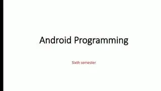 Android program structure