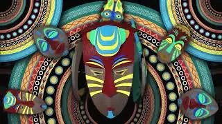 African Mask Background 4K VJ Loop Video | No Copyright Background Video | No Copyright Stock Video