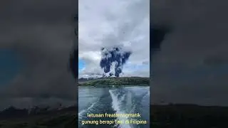 letusan gunung berapi Taal di Filipina