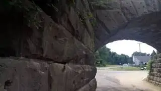 Historic Stone Railroad bridge Lake Orion Michigan