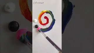 Rainbow 🌈circle#art #tiktokvideo #satisfying #painting #shorts #creative