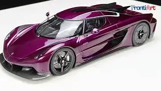 Frontiart New Release 1-18 Koenigsegg Jesko Absolut Purple Tinted Carbon Resin Model Car
