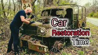 ASMR Abandoned 1942 Dodge WC-54 Restoration