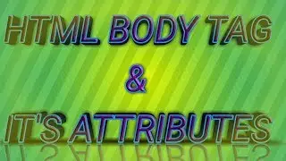 html body tag attributes with discription