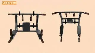 Leogreen- Multifunctional Wall-mounted Pull-up Bar| Chin Up Bar| Dip Station| Home Gym