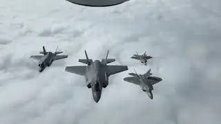 F-22 Raptor Formation with Norwegian F-35