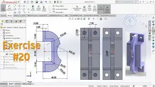 SolidWorks || Part Modeling for Begineers Exercise #20