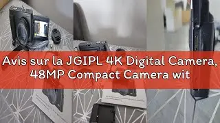 Avis sur la JGIPL 4K Digital Camera, 48MP Compact Camera with 16X Zoom, Compact Camera with 180&deg; Fli