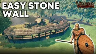 CHEAP and EASY Stone Wall Tutorial | Valheim